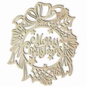 Надпись деревянного витража с Рождеством 23 см