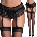 Комплект кружевных чулок со стрингами + чулки