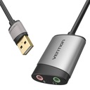 ВНЕШНЯЯ ЗВУКОВАЯ КАРТА VENTION АДАПТЕР USB-A МИКРОФОН НАУШНИКИ 0,15 М