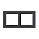 SIMON10 Маскирующая рамка с 2 стеклами, черный матовый