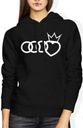 СВИТШОТ ЖЕНСКИЙ С КАПЮШОНОМ AUDI HEART AUTO ZLOT LOVE - M