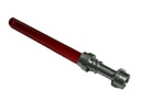 LEGO STAR WARS - MIECZ ŚWIETLNY CZERWONY Z RĘKOJEŚCIĄ METALLIC SILVER