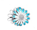 ПОДВЕСКИ ЦВЕТОК РОМАШКА БИРЮЗА СЕРЕБРЯНЫЕ S925