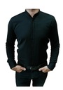 Slim fit košeľa so stojačikom čierna 2XL