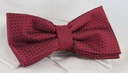 Мужской галстук-бабочка с нагрудным платком — Alties — темно-красный, с тиснением