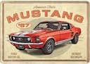 Ностальгическая художественная открытка 14х10 Ford Mustang GT 1967 года