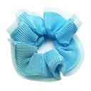 Gumka / scrunchie do włosów błękitna ozdobna