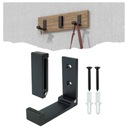 Wieszak pojedynczy na ubrania, haczyk składany, na lamele , czarny, loft