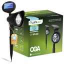 LAMPKA SOLARNA Ogrodowa LED REFLEKTOR Kierunkowy WBIJANY SZPIKULEC CZUJNIK