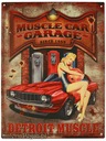 Ретро-постер Muscle Car Garage для гаража-паба
