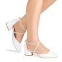 ТУФЛИ BRILU WEDDING BLOCK С ПОЛОСАМИ, БЕЛЫЕ 40