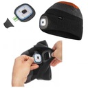 CZAPKA Z LATARKĄ akumulator Ciepła LED latarka NEO