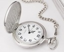 Strieborné pánske vreckové hodinky Hladký stea Materiál puzdra hliník