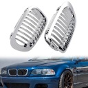 РЕШІТКИ РЕШІТКА РЕШІТКА РАДІАТОРА DO BMW 3 E46 КУПЕ 1999-2003 ОДИНАРНИЙ РЕМІНЬ СРІБНИЙ  (18418136015) фото min 7