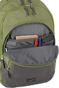 Зелено-серый дорожный рюкзак Travelite Basics