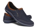 Мужские лоферы Официальная обувь без шнуровки Повседневная натуральная кожа 122 Темно-синий 42