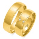 Золотые обручальные кольца Тест 585 Diamond M.Jopek