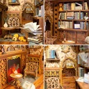 Миниатюрный домик Book Nook Атмосферный книжный магазин Cute Bee 3D книга