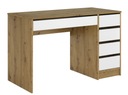 Письменный стол Макс, дуб ремесленный+белый, 120см, правый и левый