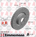 DISQUE DE FREIN ZIMMERMANN 400.3659.20 photo 2 - milautoparts-fr.ukrlive.com