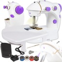 ПОРТАТИВНАЯ МИНИ-ШВЕЙНАЯ МАШИНА С ПОДСВЕТКОЙ АКСЕССУАРЫ БЛОК ПИТАНИЯ + СТОЛ