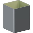 ТРУБА КРУП ПВХ КВАДРАТНАЯ 80 ral 7016, длина 3м ГРАФИТ