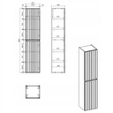 ICONIC CASHMERE 80-01-D-2D Stĺpik vysoký / High Cabinet CU-COC-834012 FSC Výška nábytku 160 cm