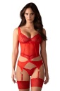 Obsessive Cupide Desir красный корсет S/M
