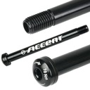 Sztywna oś piasty przód Accent EVO 100x12 mm (M12x1.5), długość 121 mm