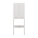 ШКАФ ДЛЯ СТИРАЛЬНОЙ МАШИНЫ 64 см СТОЙКА КНИЖНЫЙ ШКАФ ДВЕРНЫЕ ПОЛКИ МЕБЕЛЬ ДЛЯ ВАННОЙ МАТОВЫЙ БЕЛЫЙ