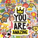 MIX СУПЕР НАКЛЕЙКИ ДЛЯ ВЕЛОСИПЕДА, СКЕЙТБОРДА 50 шт.