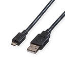 Кабель USB A – Micro B M/M, черный, 3 м