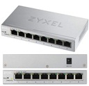 Управляемый коммутатор Zyxel GS1200-8 Gigabit Ethernet (10/100/1000), серебристый