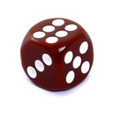 Кубики REBEL D6 6 граней коричневые 12мм