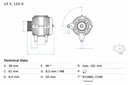 BOSCH ALTERNADOR RENAULT CLIO 3 KANGOO BE BOP KANGOO EXPRESS KANGOO 