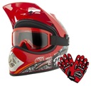 CASCO CROSS DZIECIECY ENDURO QUAD XS+REKAWICE+GOGLE 