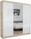 ШКАФ-ДВИЖНАЯ - 3D2L LUGO 210 СМ ДУБ СОНОМА LACOBEL + ЗЕРКАЛО