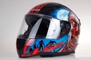 KASK MOTOCYKLOWY LS2 FF353 RAPID II ZOMBIE blue red ECE 22.06