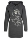 Minnie Mouse Disney tunika mikina s kapucňou bavlnená sivá logo M