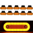 КОМПЛЕКТ 10X ФАРА ГАБАРИТ LED (СВІТЛОДІОД) 12V 24V POMARANCZOWA  (18924790433) фото min 6