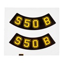 Наклейки на боковую крышку Simson S50B - желтые