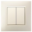 ДВОЙНОЙ ВЫКЛЮЧАТЕЛЬ СВЕТА В РАМКЕ ЭКРЮ