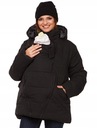 XL Tehotenská bunda kabát Happy Mama čierna s kapucňou Značka iná