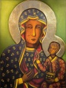 КАРТИНА НА ХОЛСТЕ БОГОМАТЕРЬ ЧЕНСТОХОВСКАЯ 30х40см
