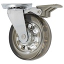 Kółko meblowe fi75 czarne, z hamulcem 70kg