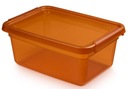 Пластиковый контейнер с крышкой, оранжевый, 12,5 л.