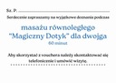 Voucher na masaż relaksacyjny dla dwojga równoległy 60 min Nazwa usługi inna