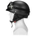 CASCO PARA MOTOCICLETA ORZESZEK HELM CASCO PARA SKUTERA RETRO NEGRO GAFAS 