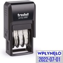 Штамп Trodat 4850 с надписью ПОЛУЧЕНО синего цвета.
