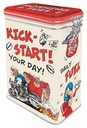 CAPACIDAD METAL CAJA KICK START YOUR DAY REGALO 